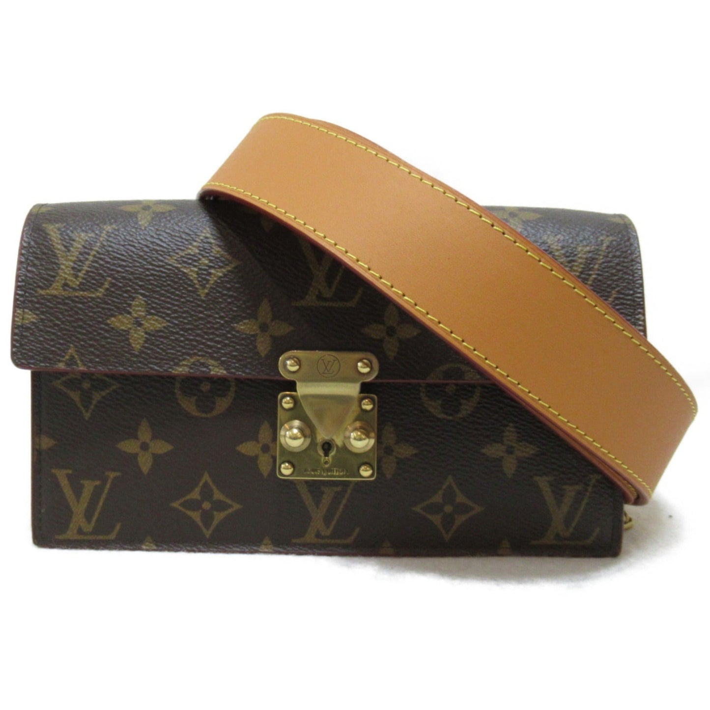 Louis Vuitton S lock belt pouch GM waist bag Brown Monogram PVC coated canvas