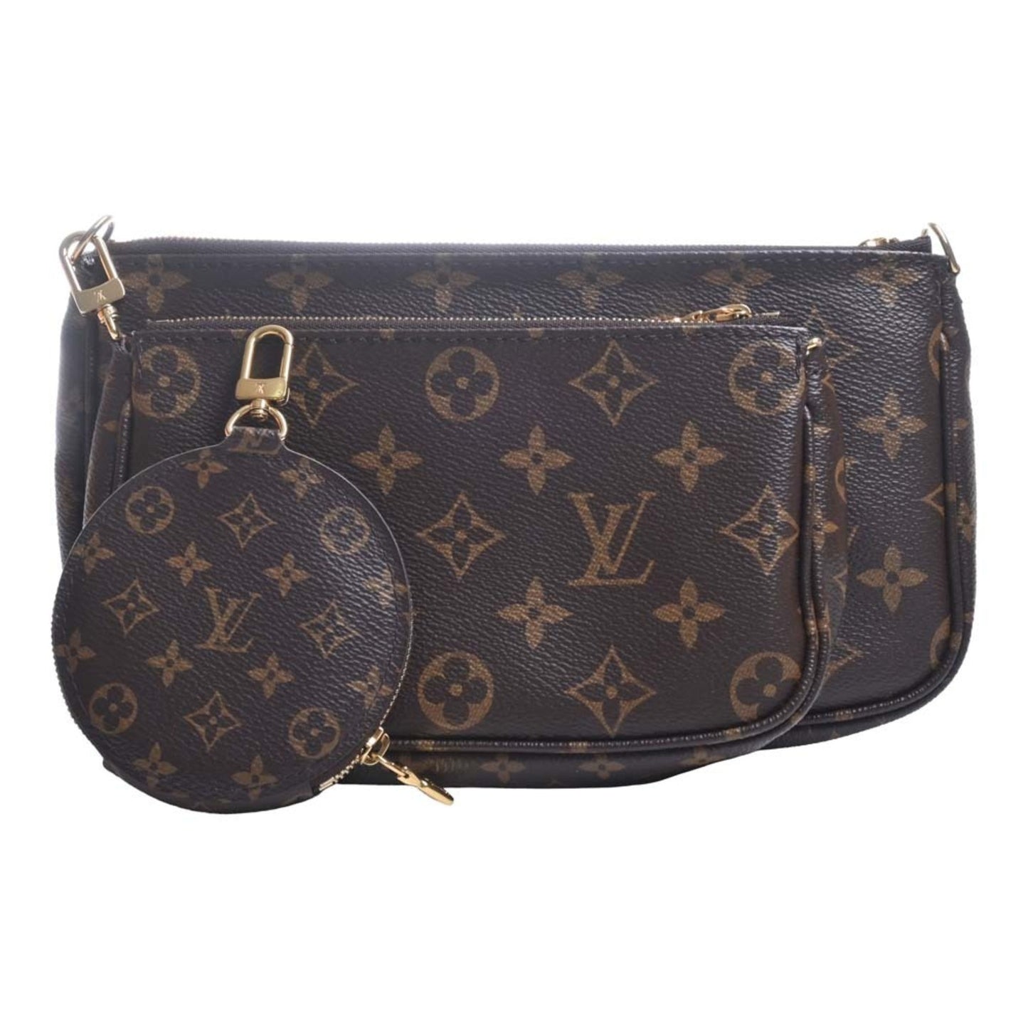 LOUIS VUITTON Monogram Multi Pochette Accessoire Pouch Shoulder Bag Brown Women's