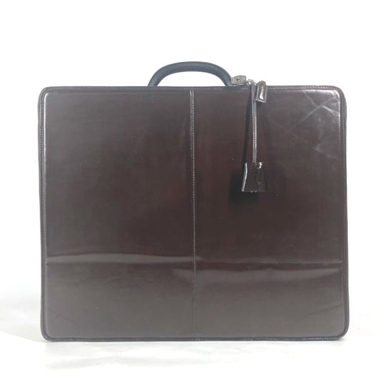 Hermes Cocaon Dark Brown Leather Vache Leather Briefcase Handbag ( )