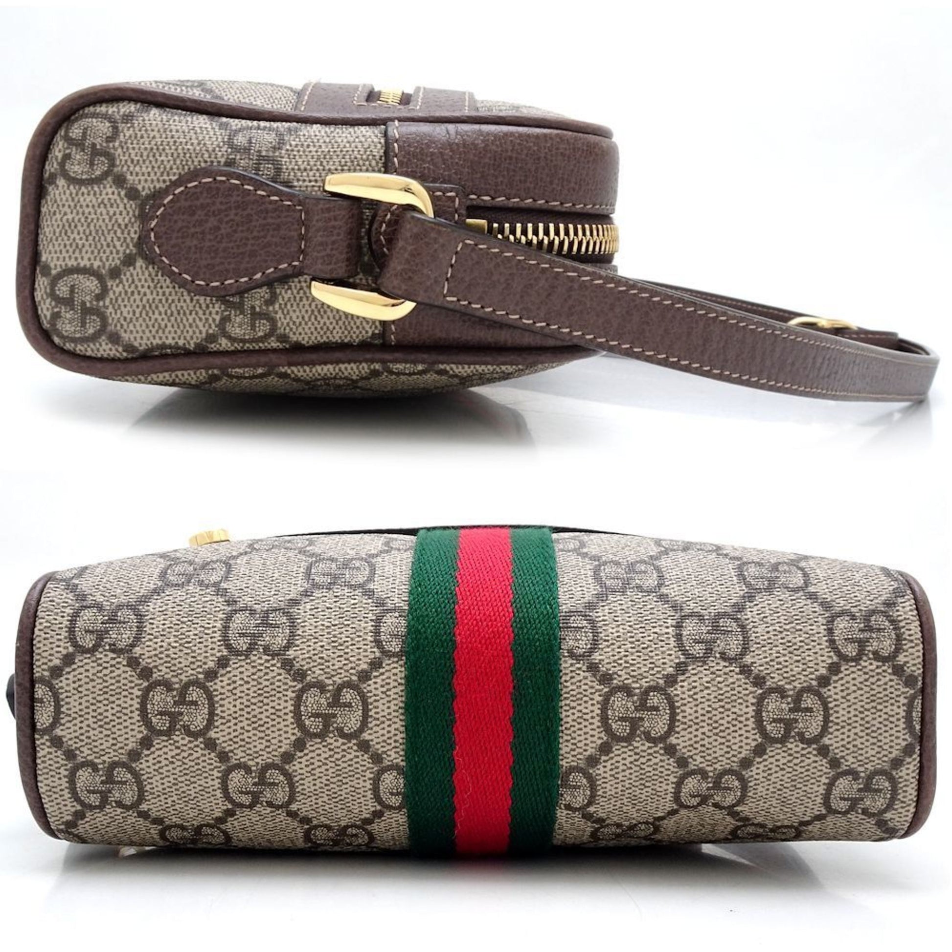 Gucci Leather Canvas Shoulder Bag