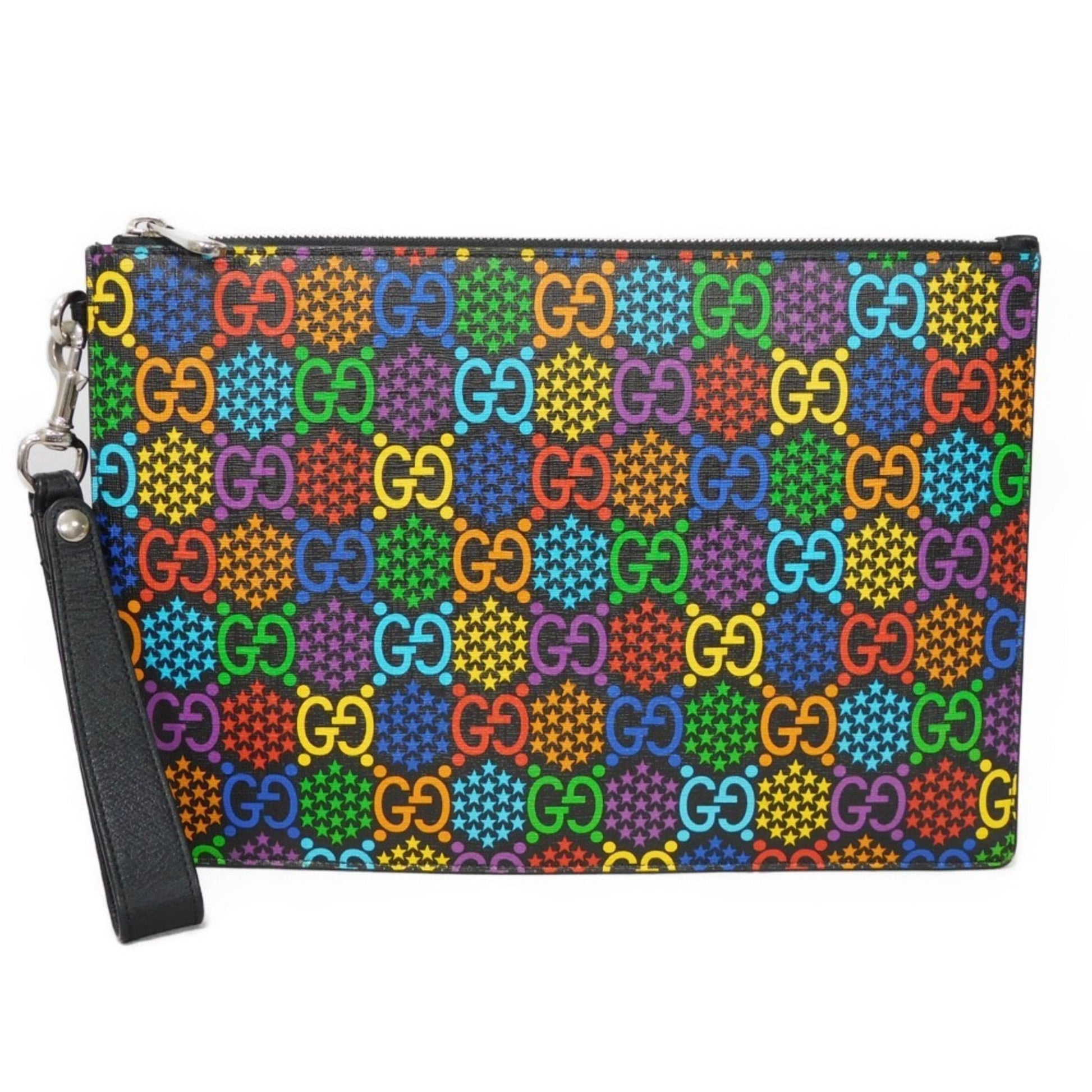 Gucci Leather Canvas Clutch