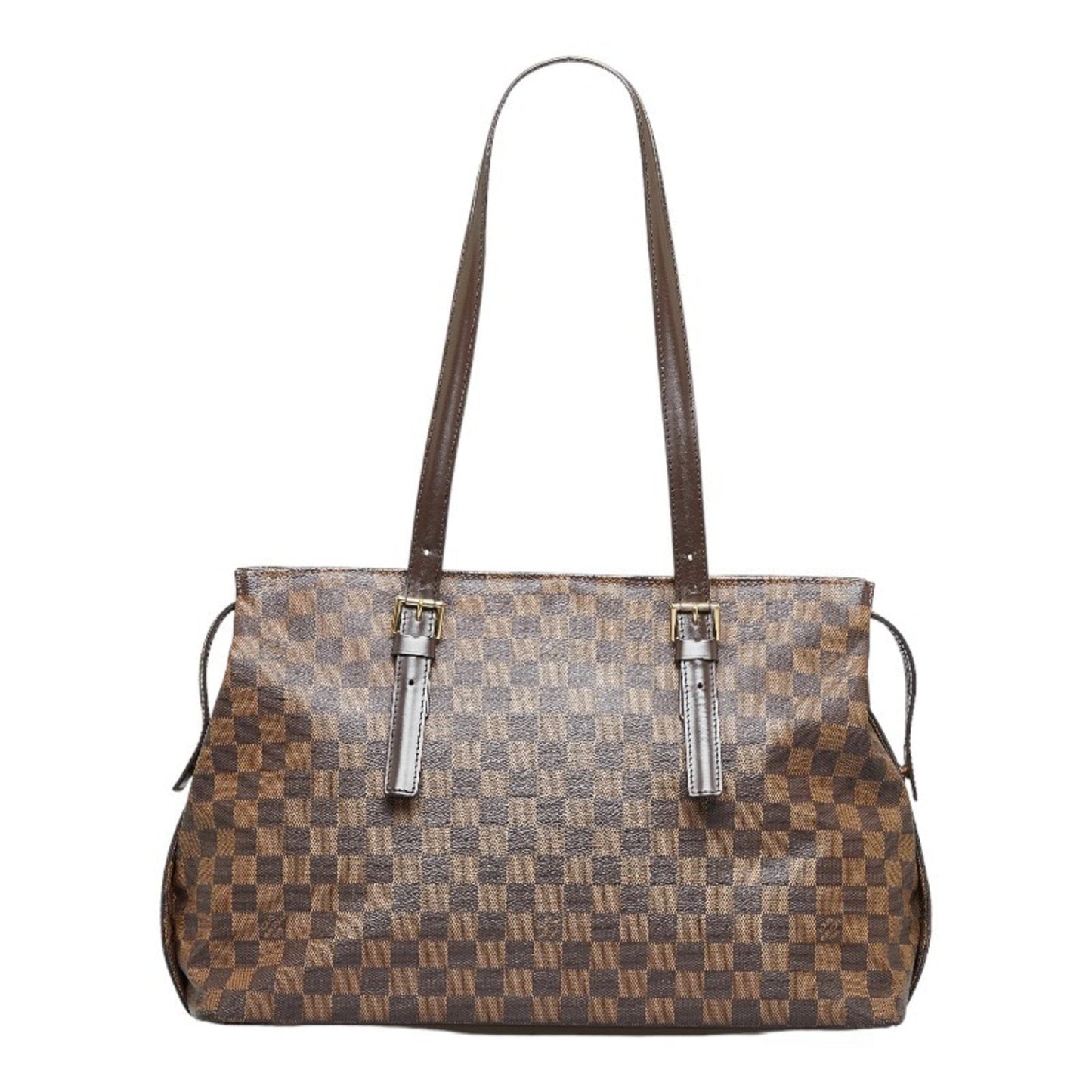 LOUIS VUITTON Damier Chelsea Tote Bag Shoulder Brown PVC Leather Ladies