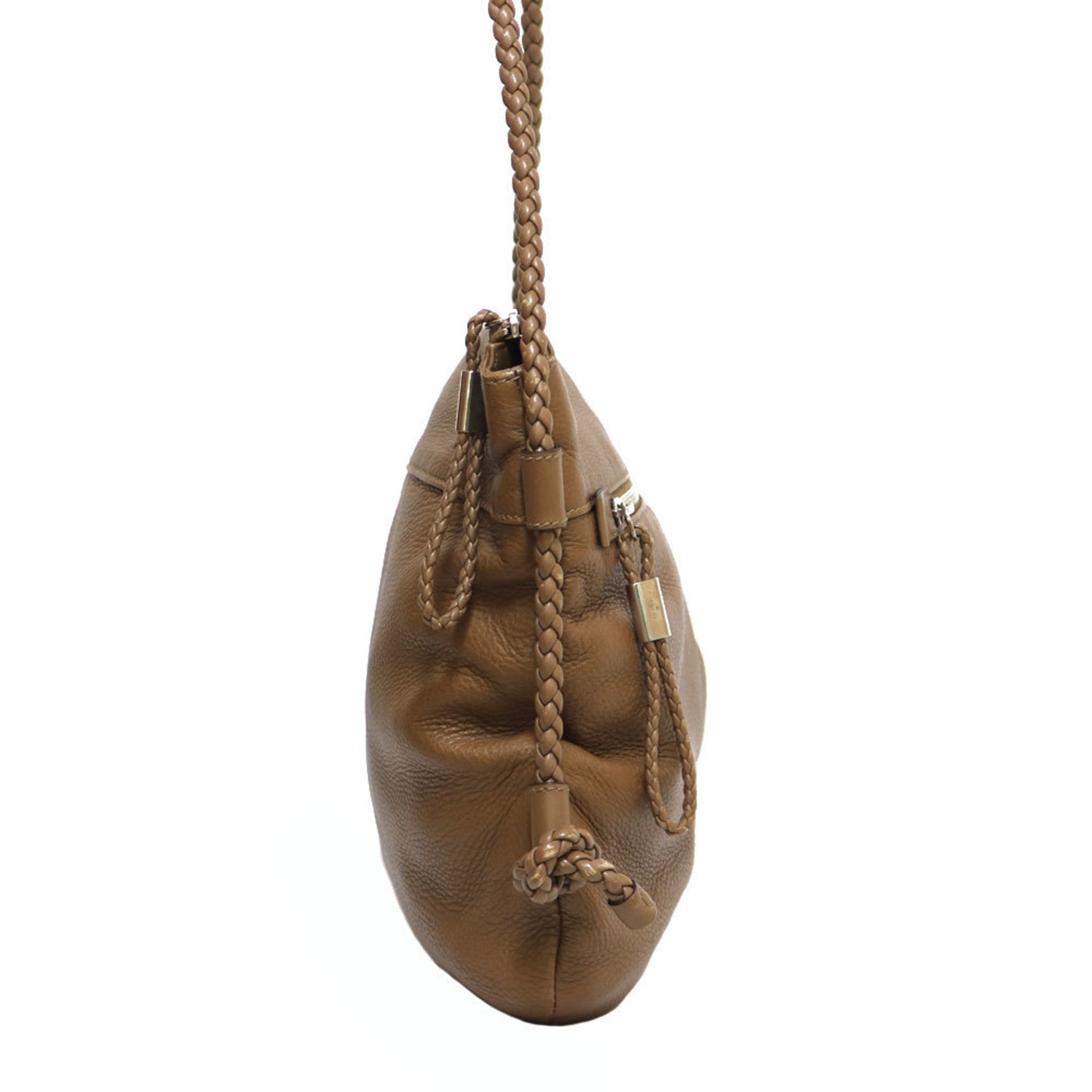 Gucci Brown Leather Shoulder Bag Style 4