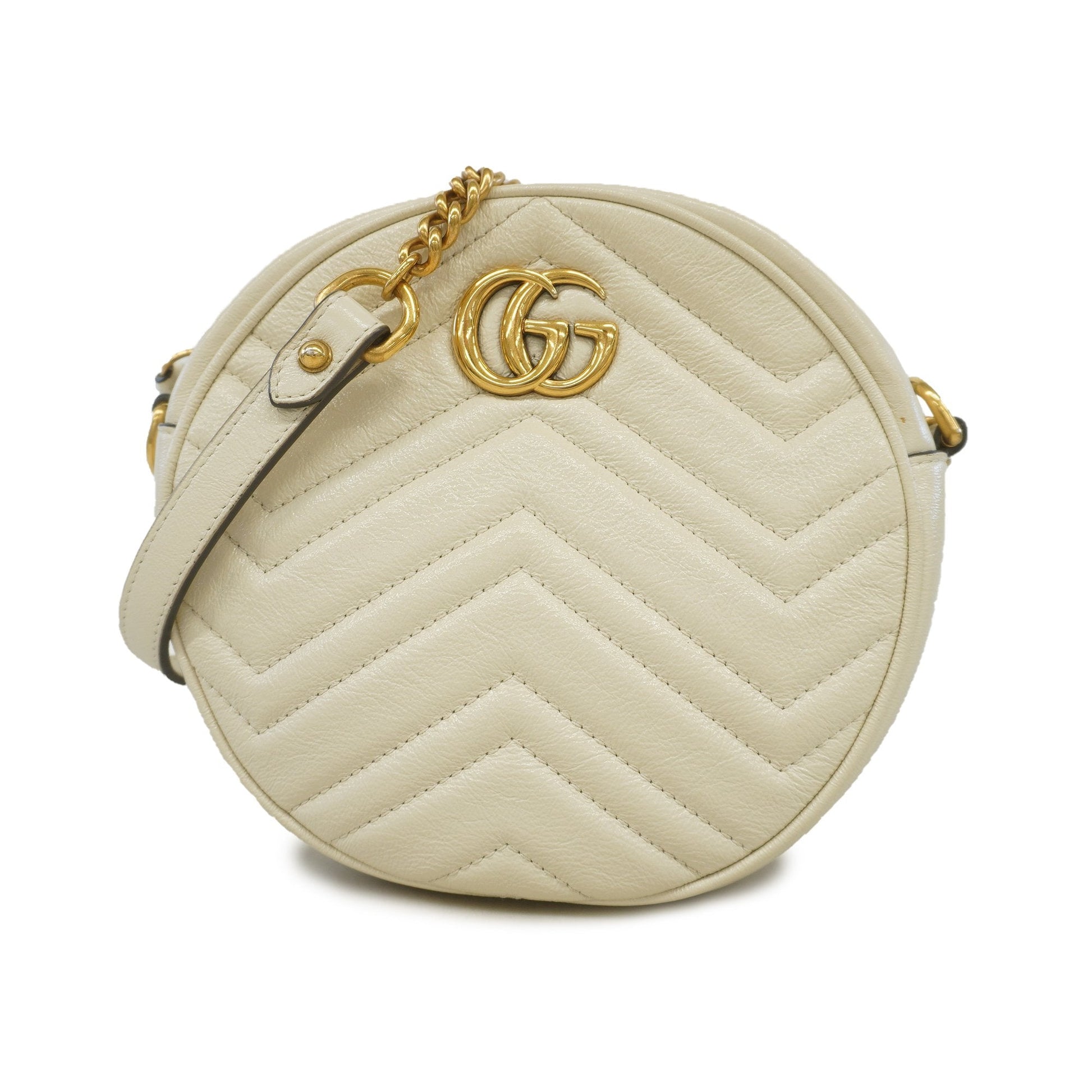 Gucci GG Marmont Gold Leather Shoulder Bag