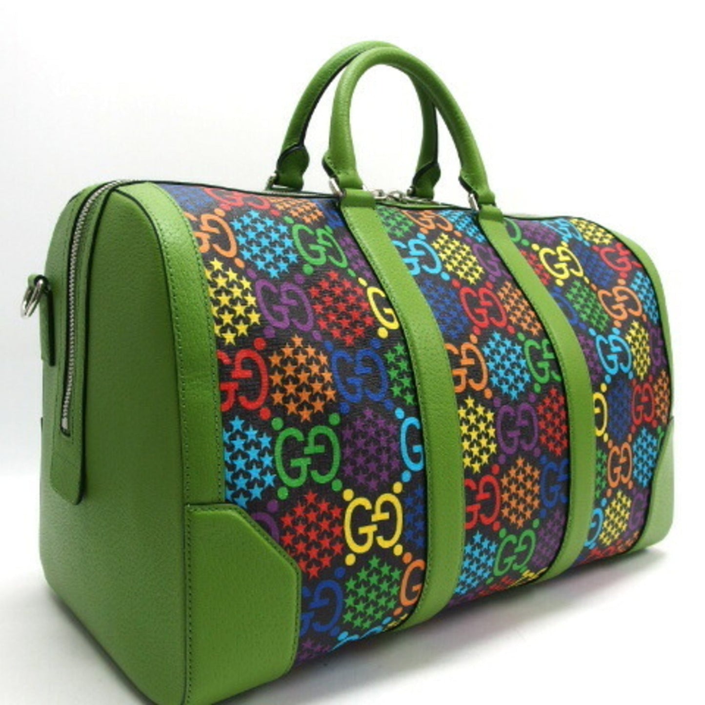Gucci Boston Leather Canvas Shoulder Bag Style 7