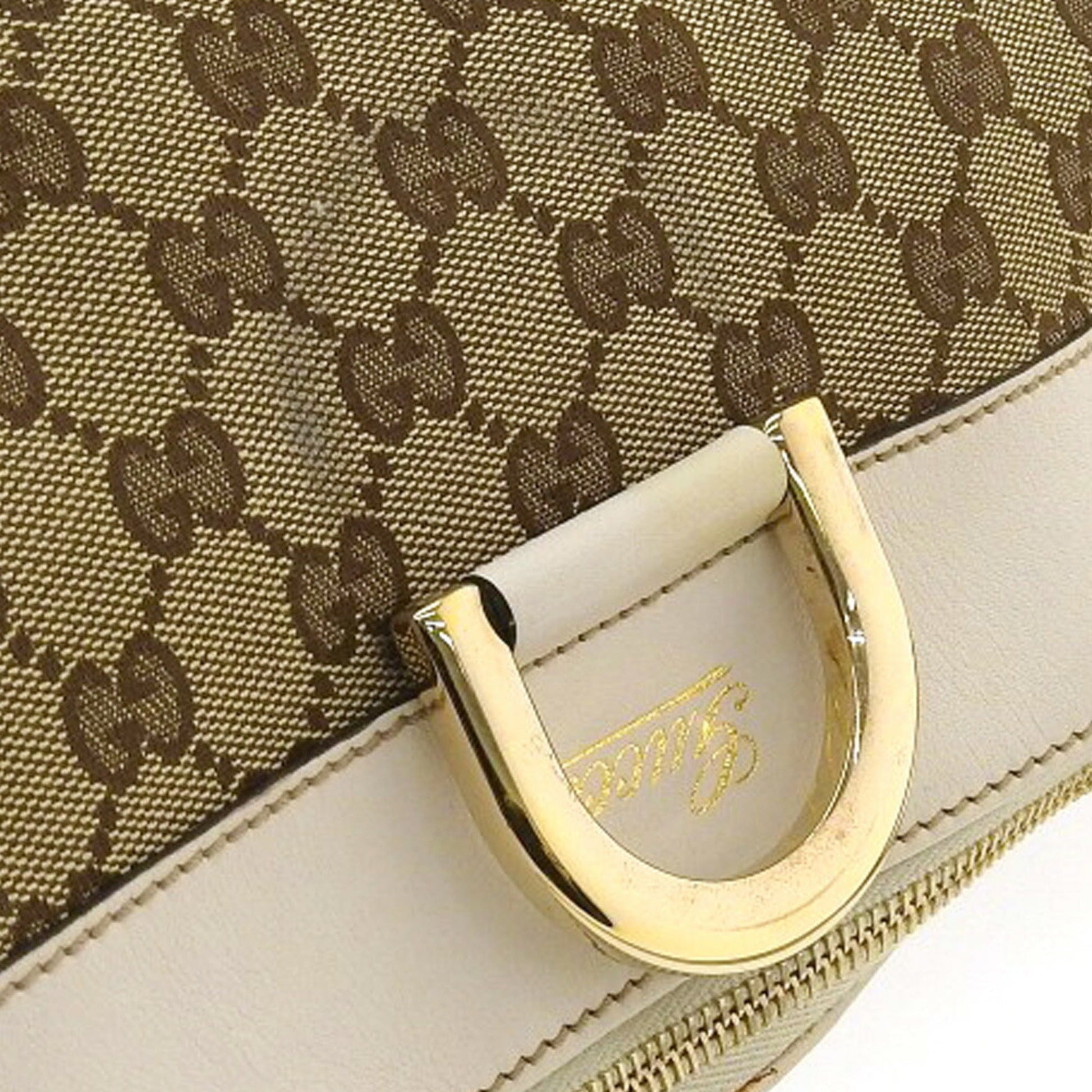 Gucci Lou Leather Canvas Tote
