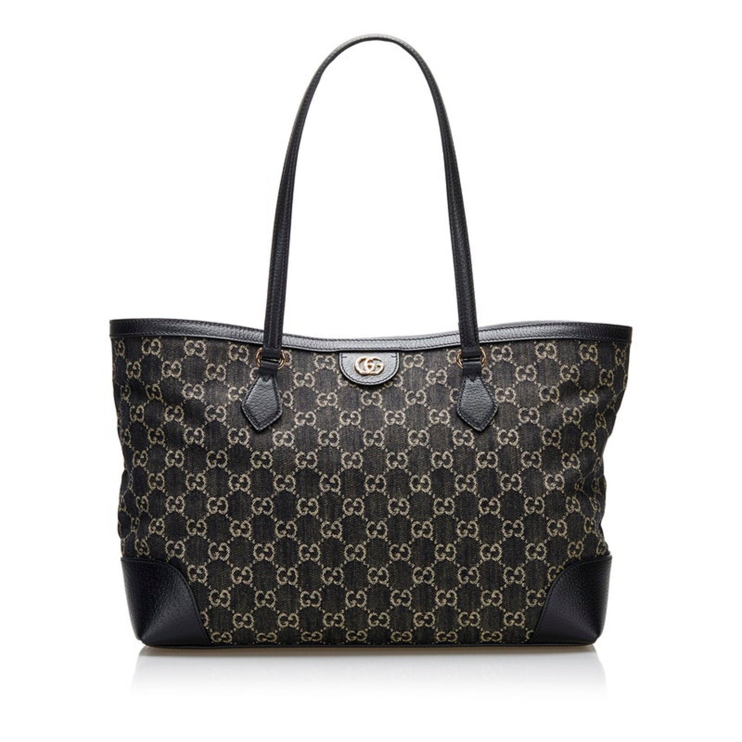 Gucci Lou Leather Canvas Tote