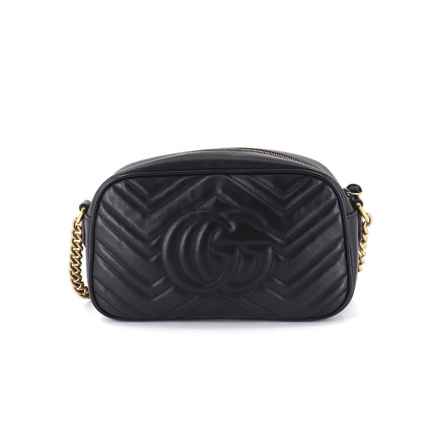 Gucci GG Marmont Black Leather Quilted Shoulder Bag Style 2