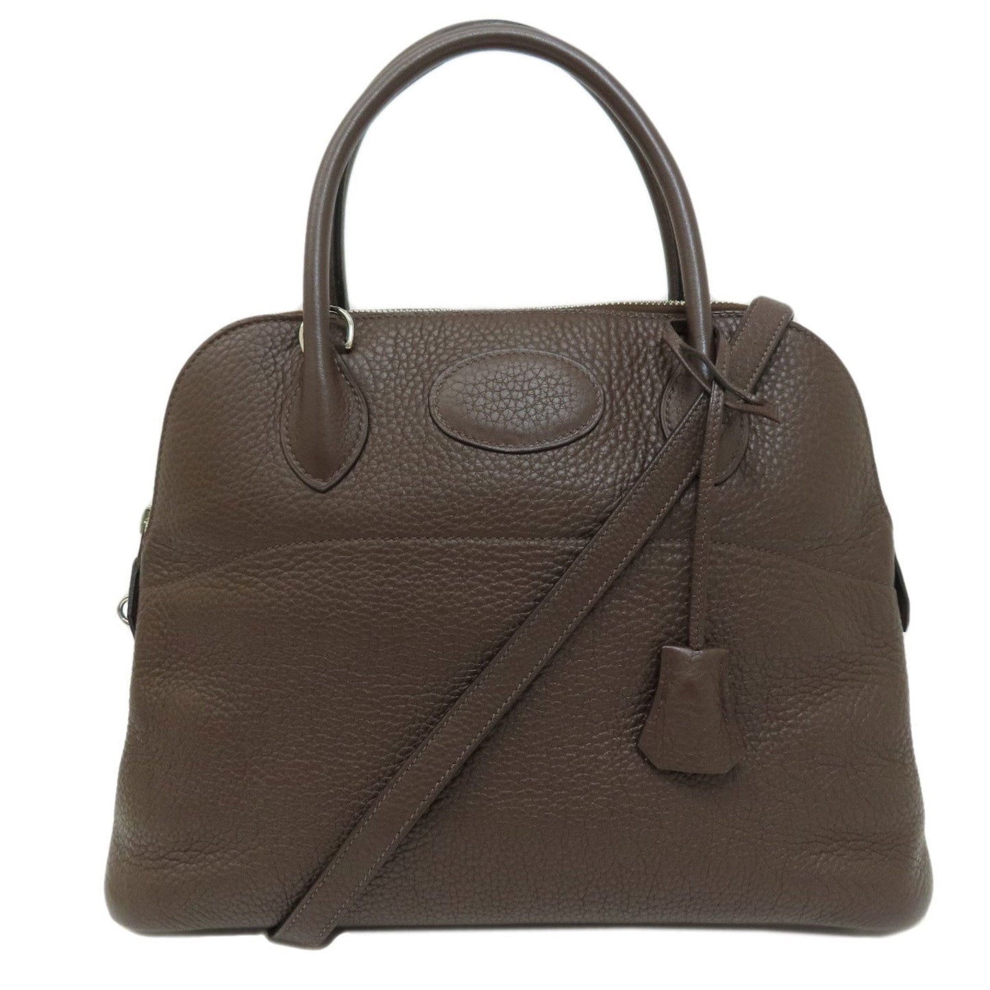 Hermes Brown Taurillon Clemence Leather Handbag ( )
