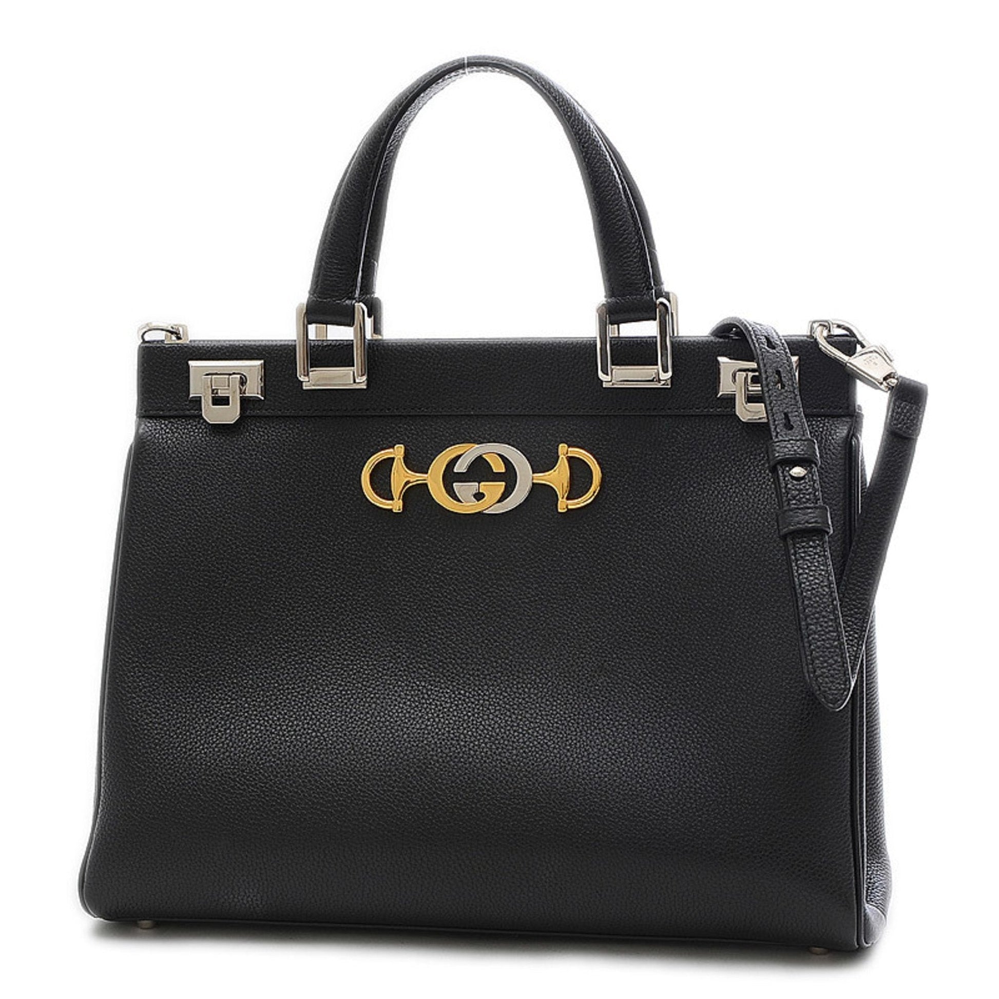 Gucci Lou Leather Top Handle Shoulder Bag