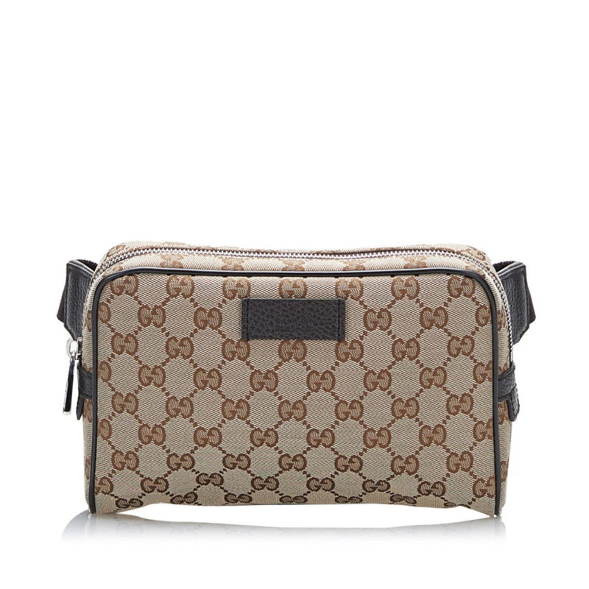 Gucci Lou Leather Canvas Handbag