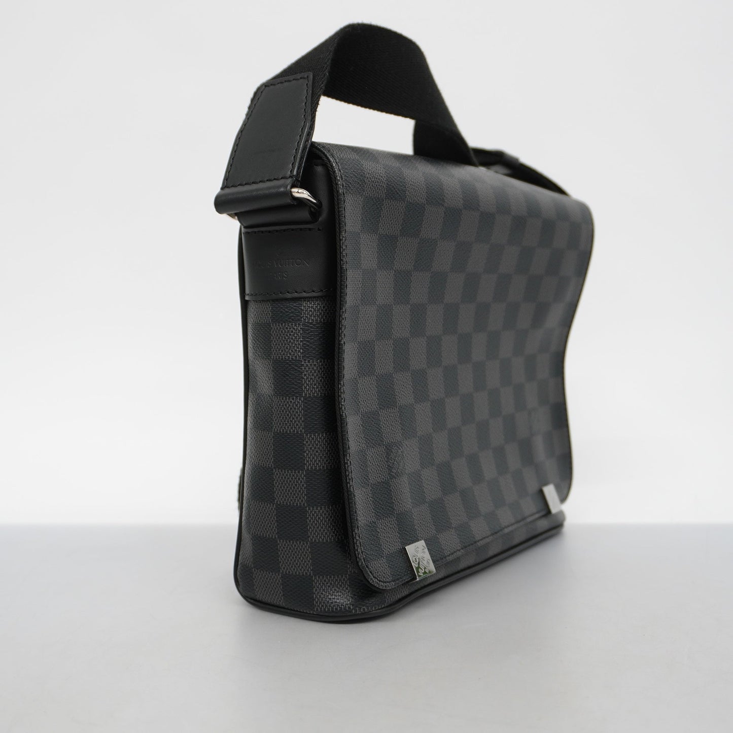 Louis VuittonAuth Damier Graphite District PM Men's Shoulder Bag