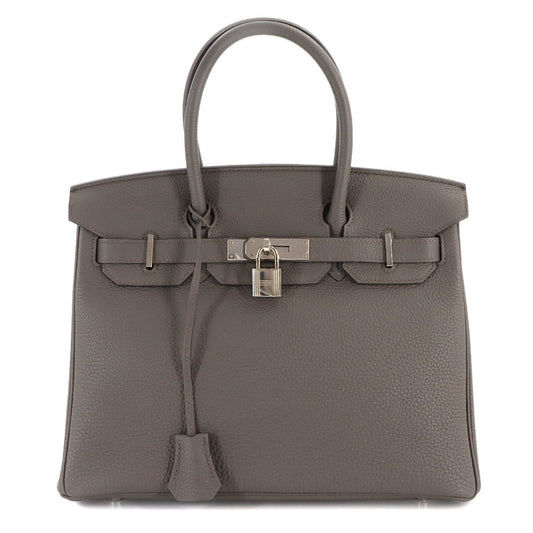 Hermes Etain Togo Leather Handbag ( )