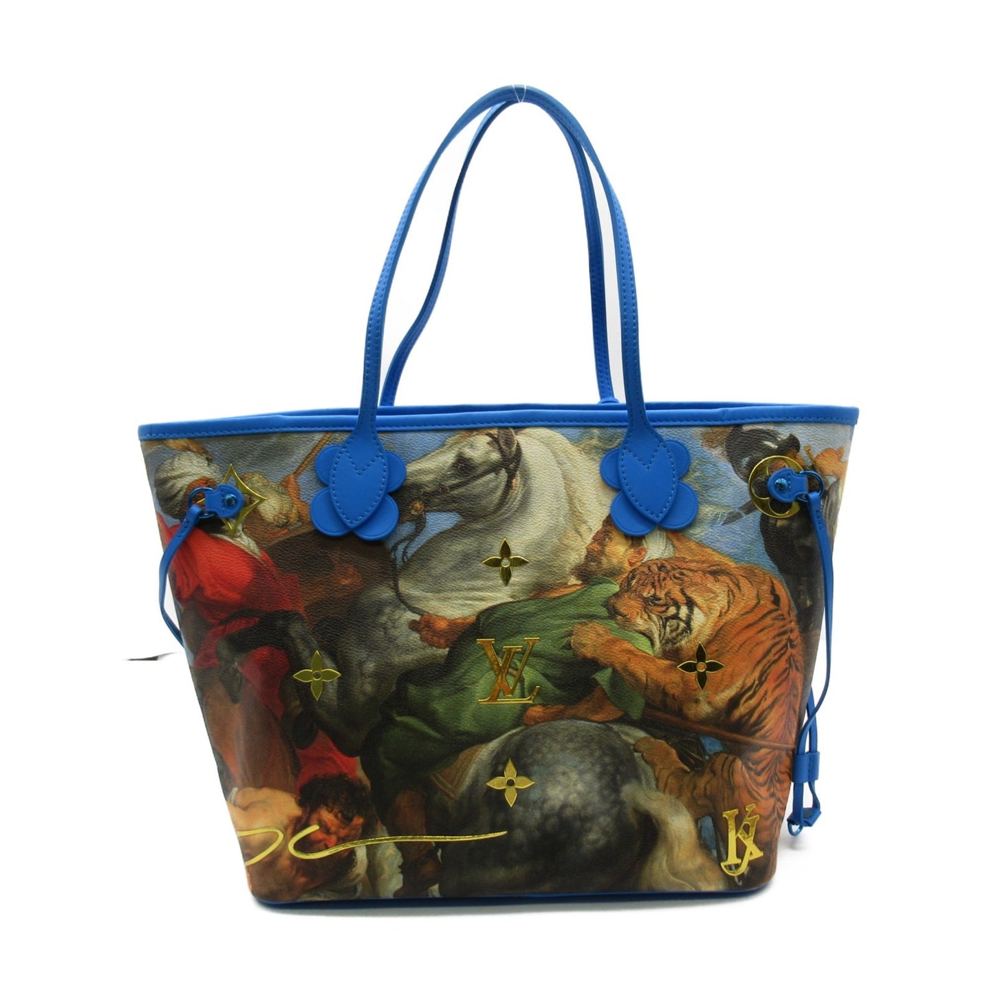 LOUIS VUITTON Rubens Neverfull MM without pouch Blue PVC coated canvas Masters collection M43317