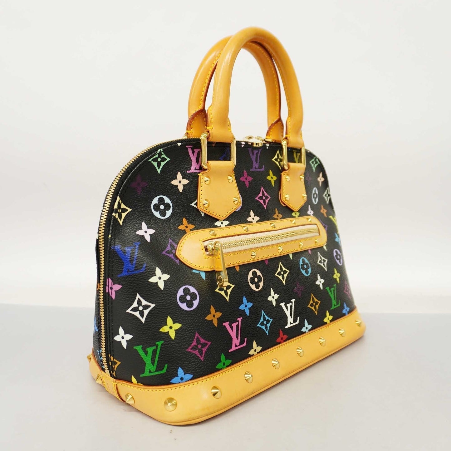 Louis VuittonAuth Monogram Multicolore Alma Women's Handbag Noir