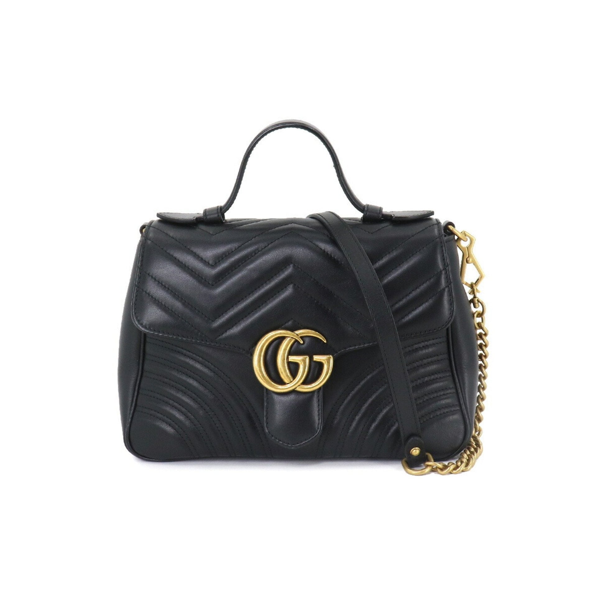Gucci Lou Leather Top Handle Shoulder Bag