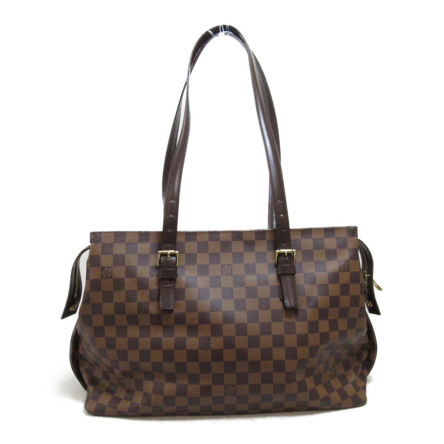 LOUIS VUITTON Chelsea Tote Bag Brown Ebene Damier PVC coated canvas