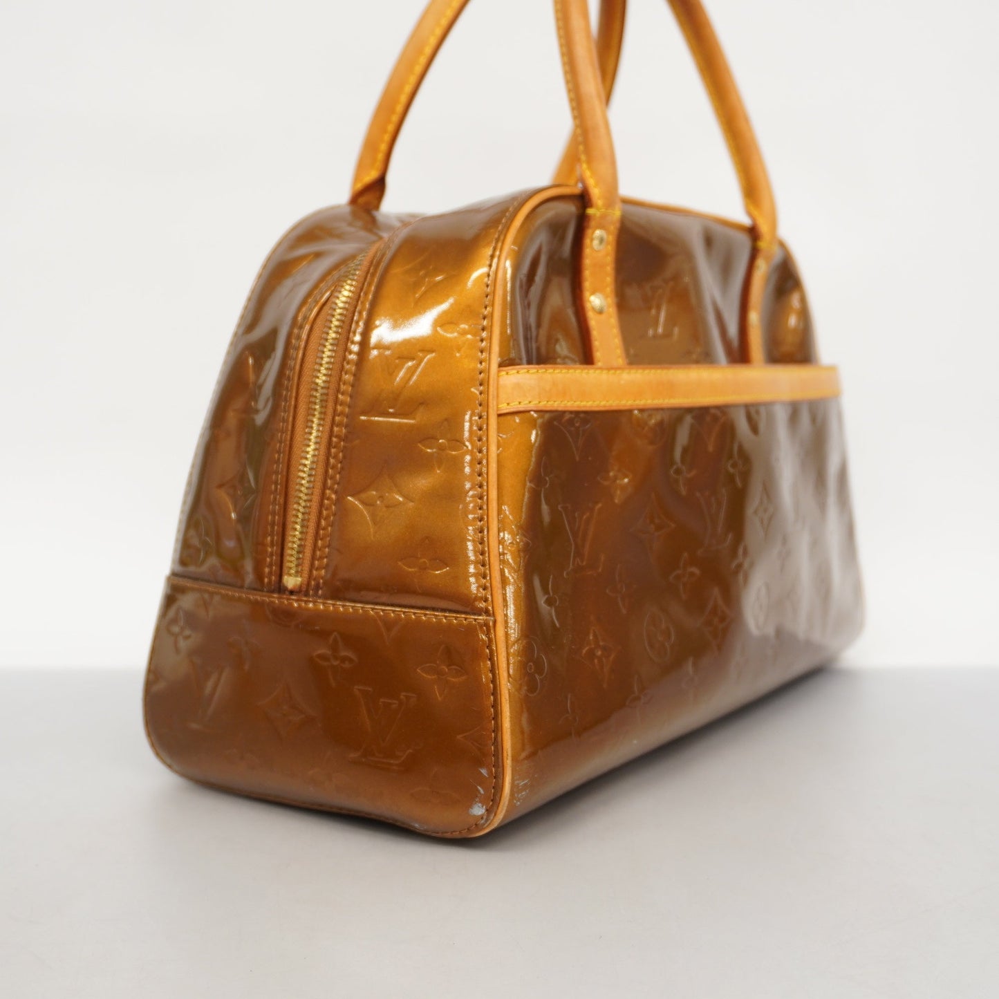 Louis VuittonAuth Monogram Vernis Tompkins Square Women's Handbag Bronze