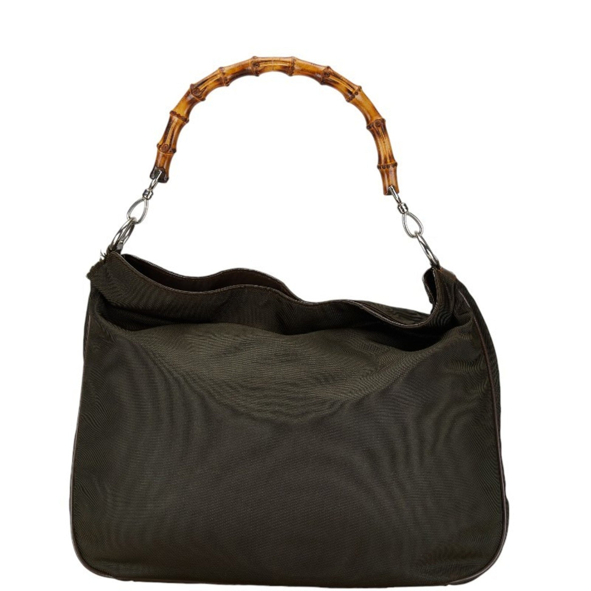 Gucci Nylon Leather Shoulder Bag