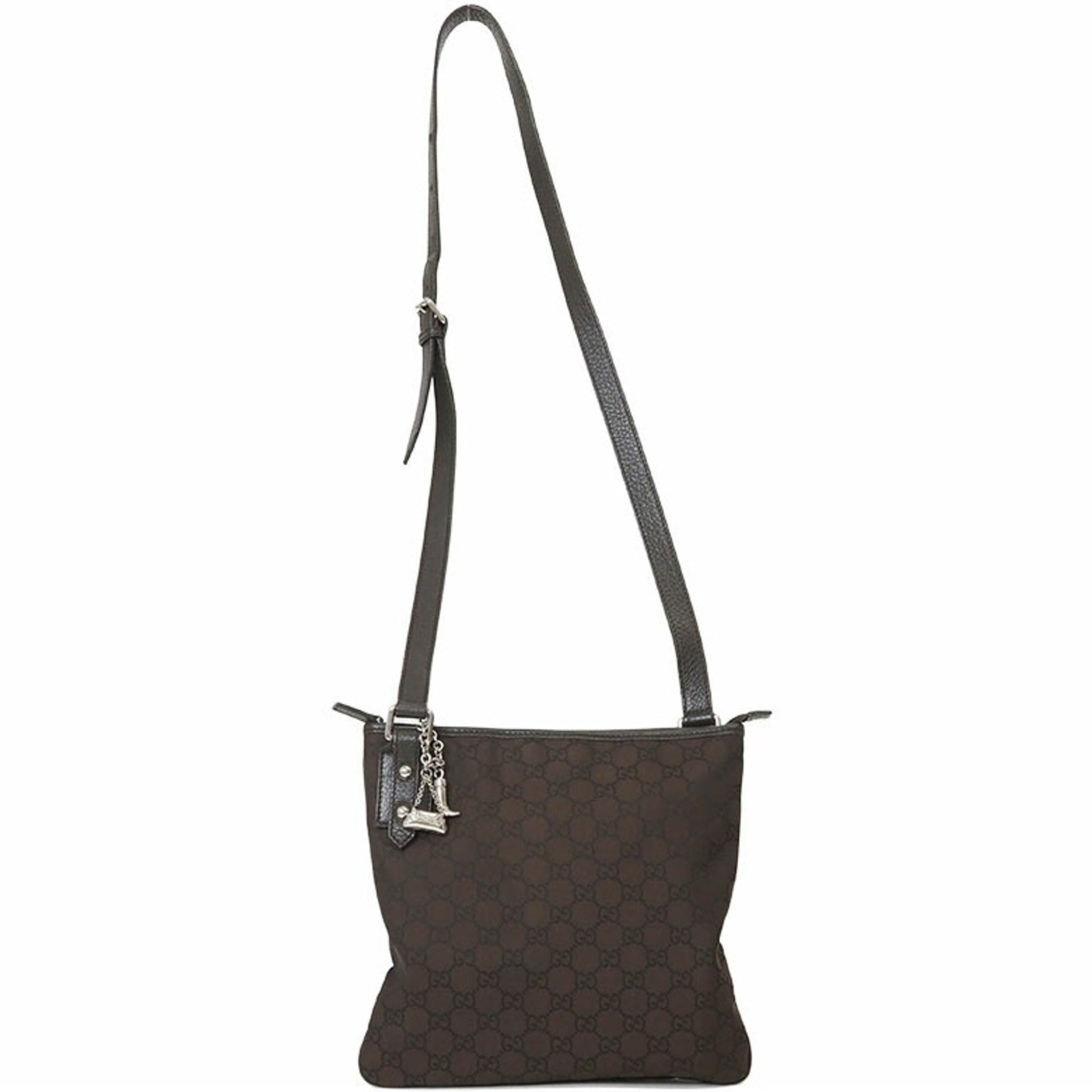 Gucci Nylon Leather Shoulder Bag