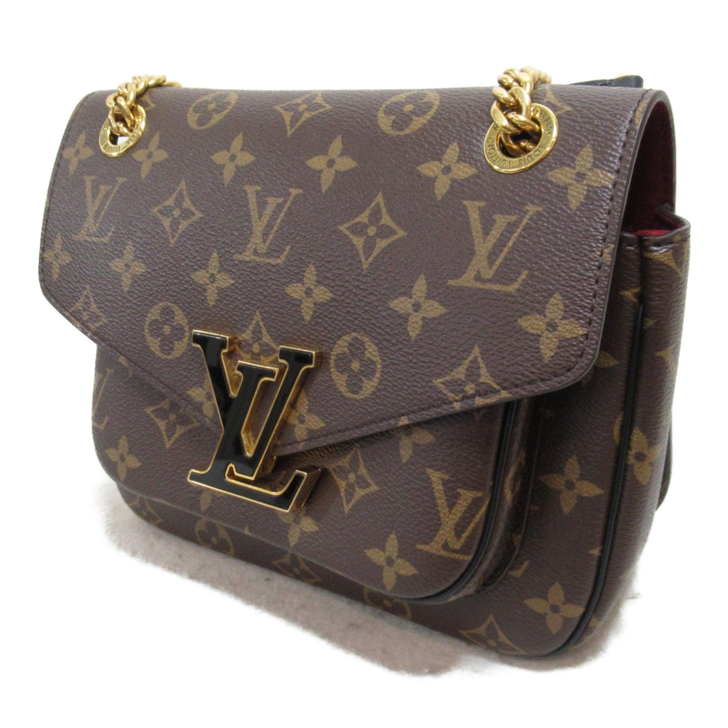 Louis Vuitton Passy Shoulder Bag Brown PVC coated canvas