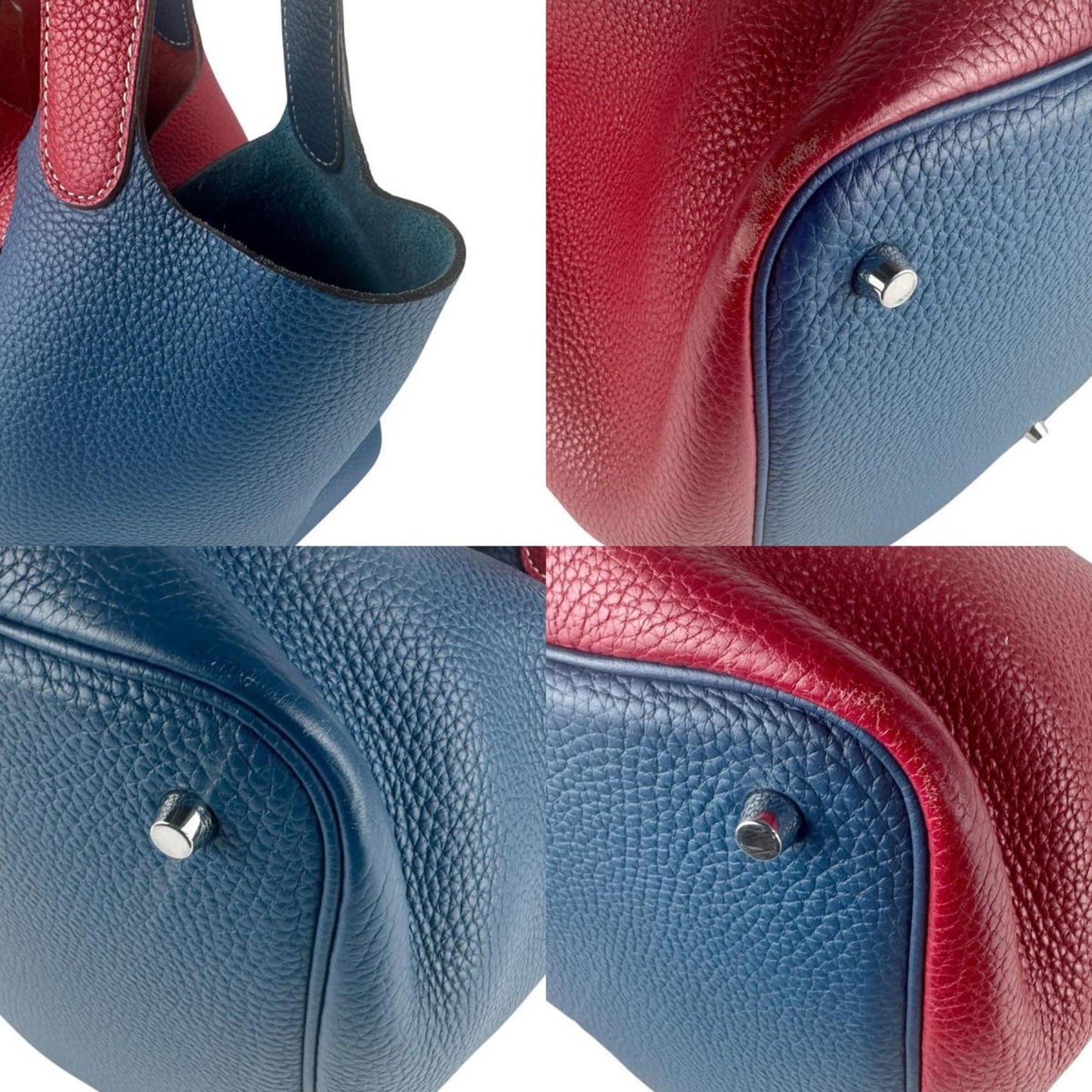 Hermes Colvert Rouge Casaque Taurillon Clemence Leather Handbag ( )