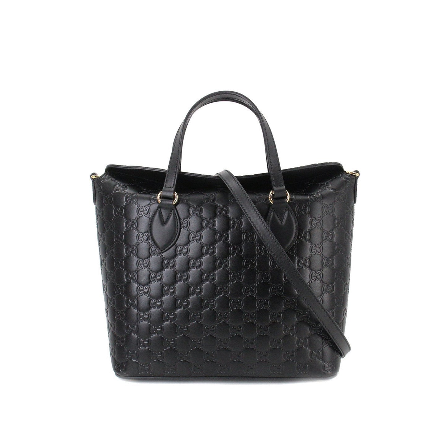 Gucci Guccissima Black Leather Tote Style 7