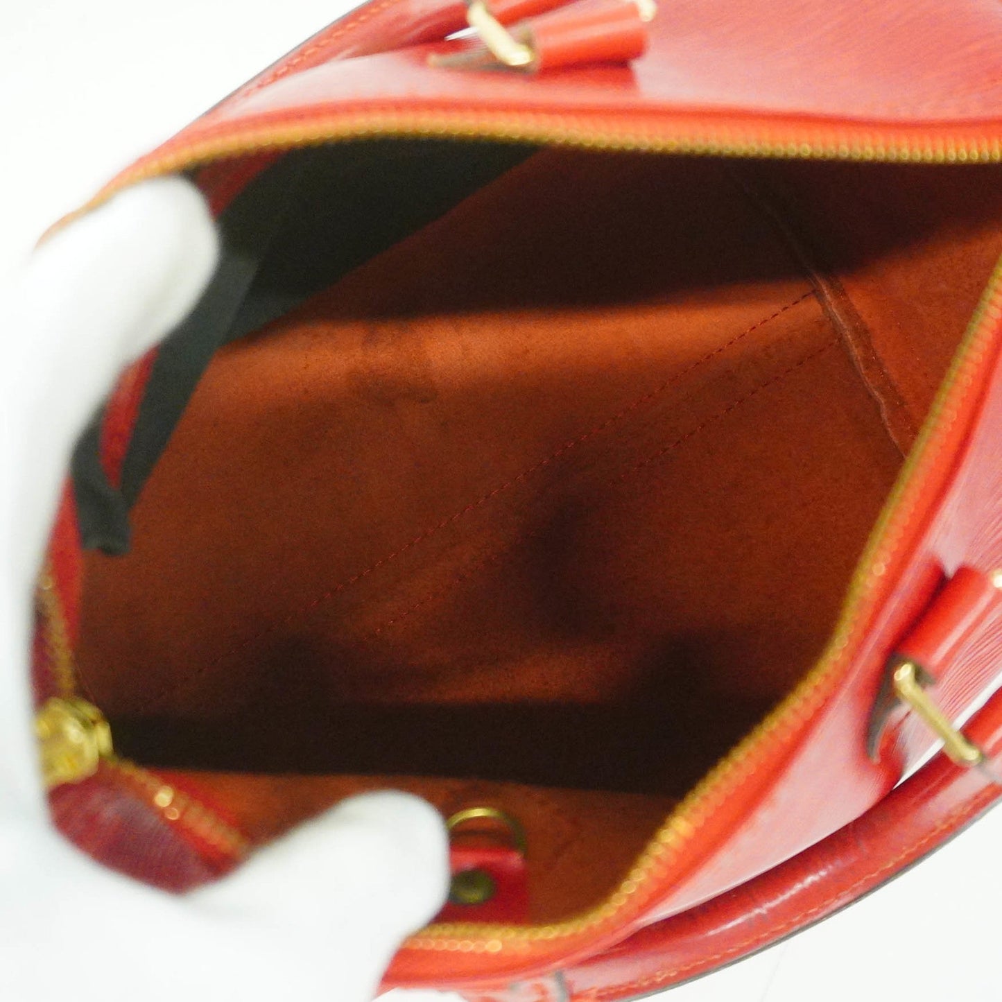 LOUIS VUITTONAuth Epi Women's HandBag Castilian Red