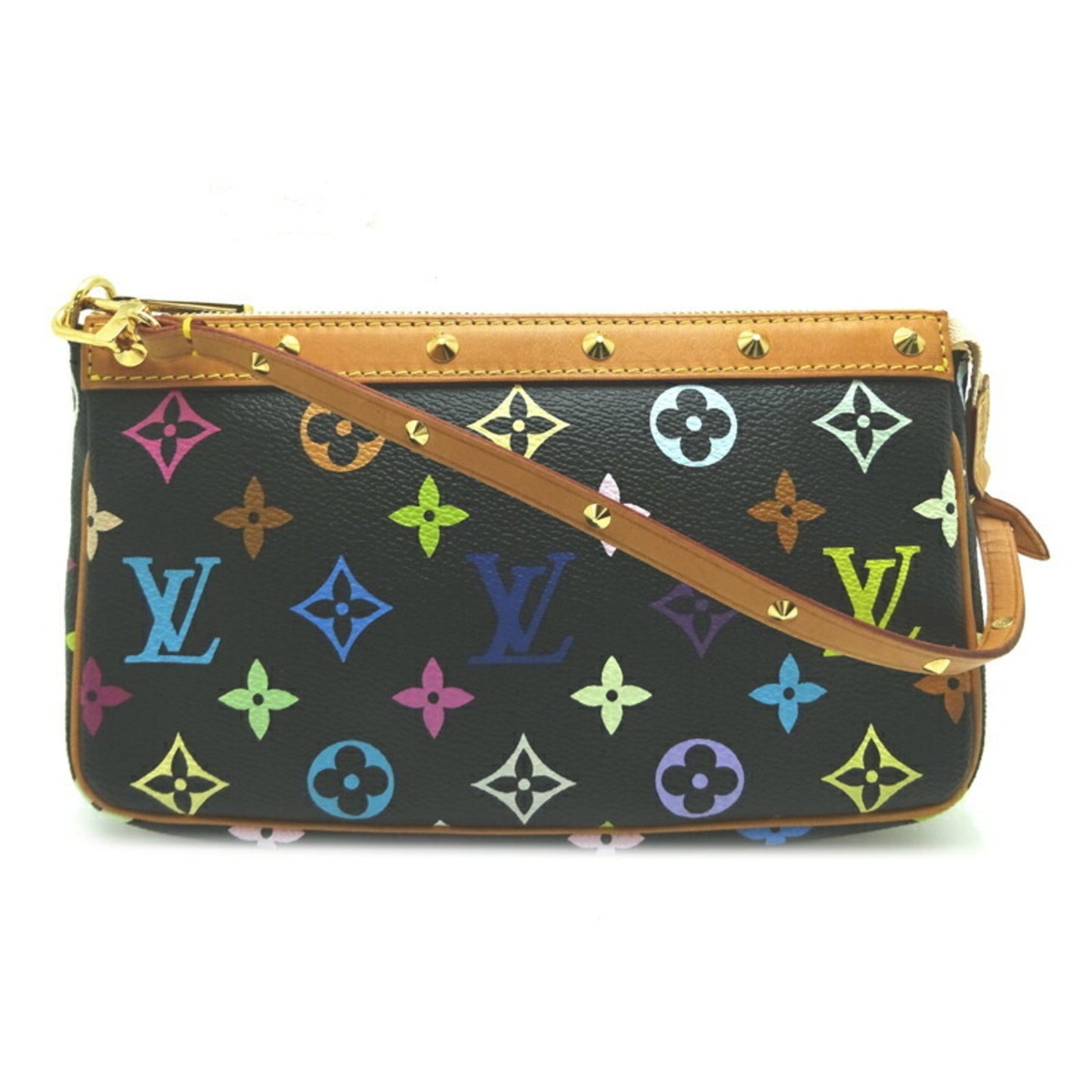LOUIS VUITTON Pochette Accessory Women's Pouch Monogram Multicolor Noir [Black] Clutch