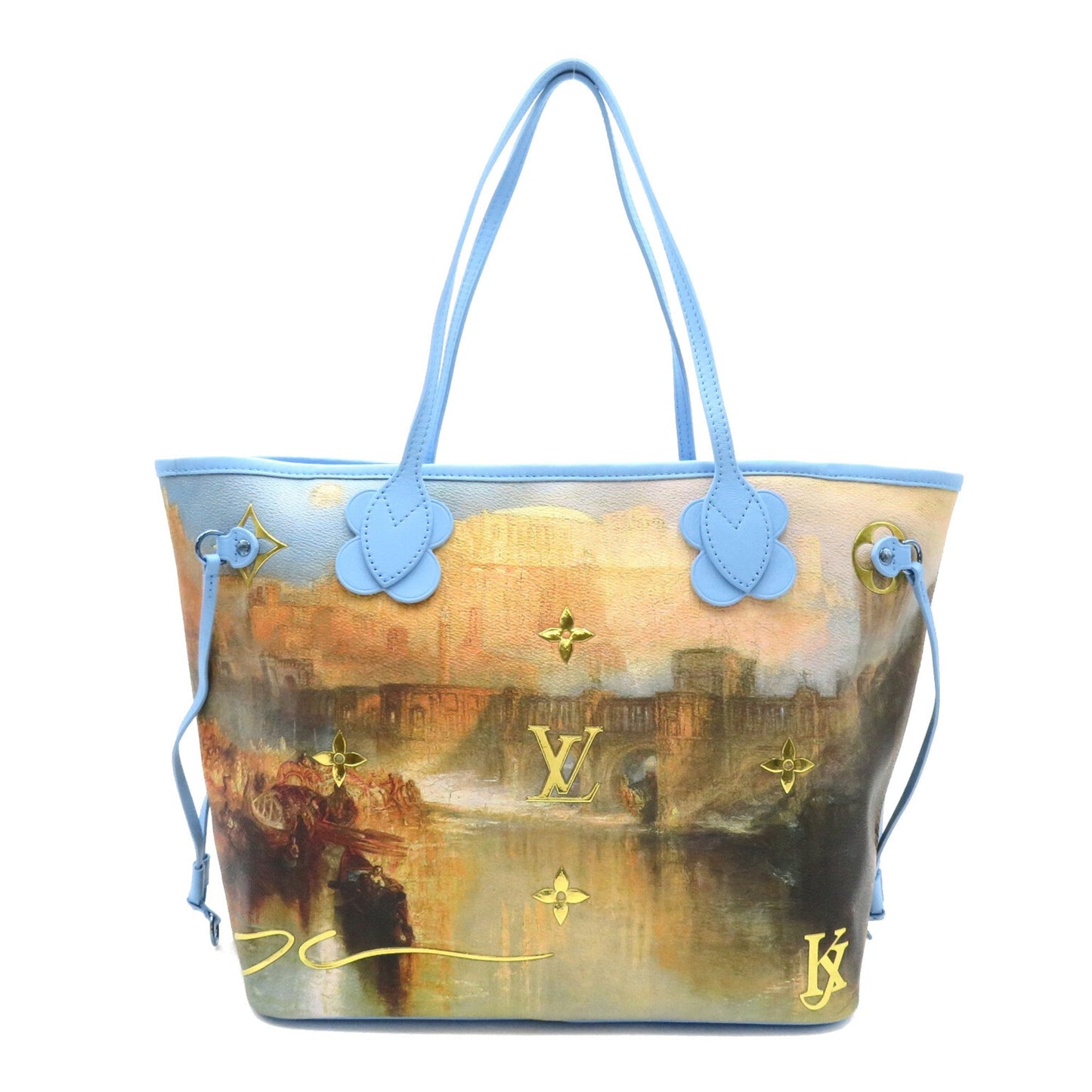 Louis Vuitton Turner Neverfull MM Blue Masters collection PVC coated canvas Tote