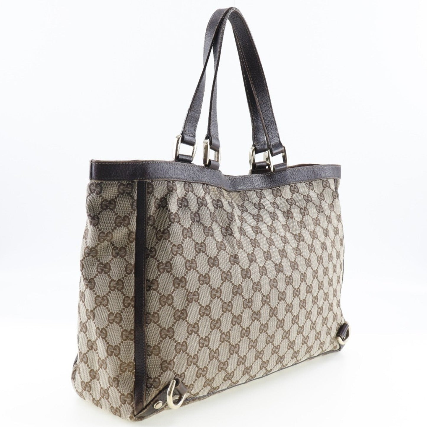 Gucci Leather Canvas Tote