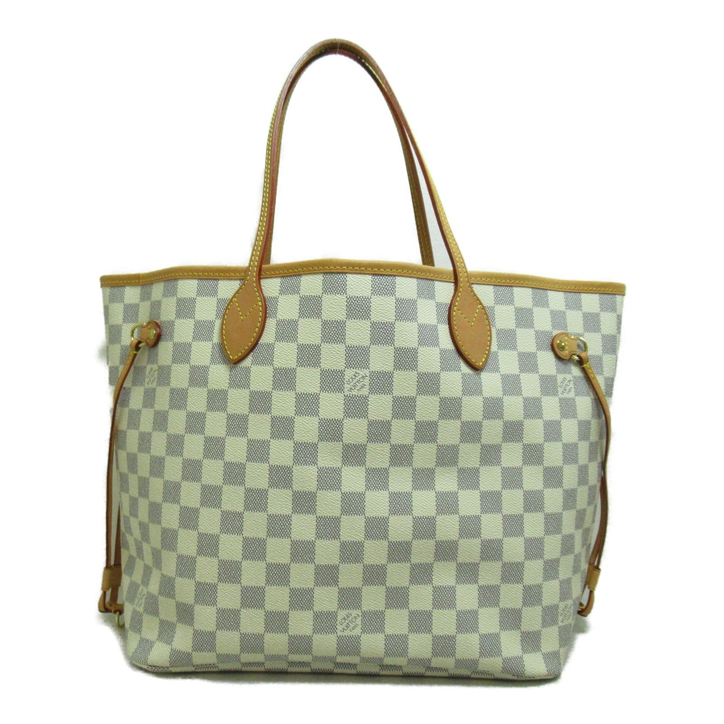 LOUIS VUITTON Neverfull MM Ivory Damier Azur PVC coated canvas Tote