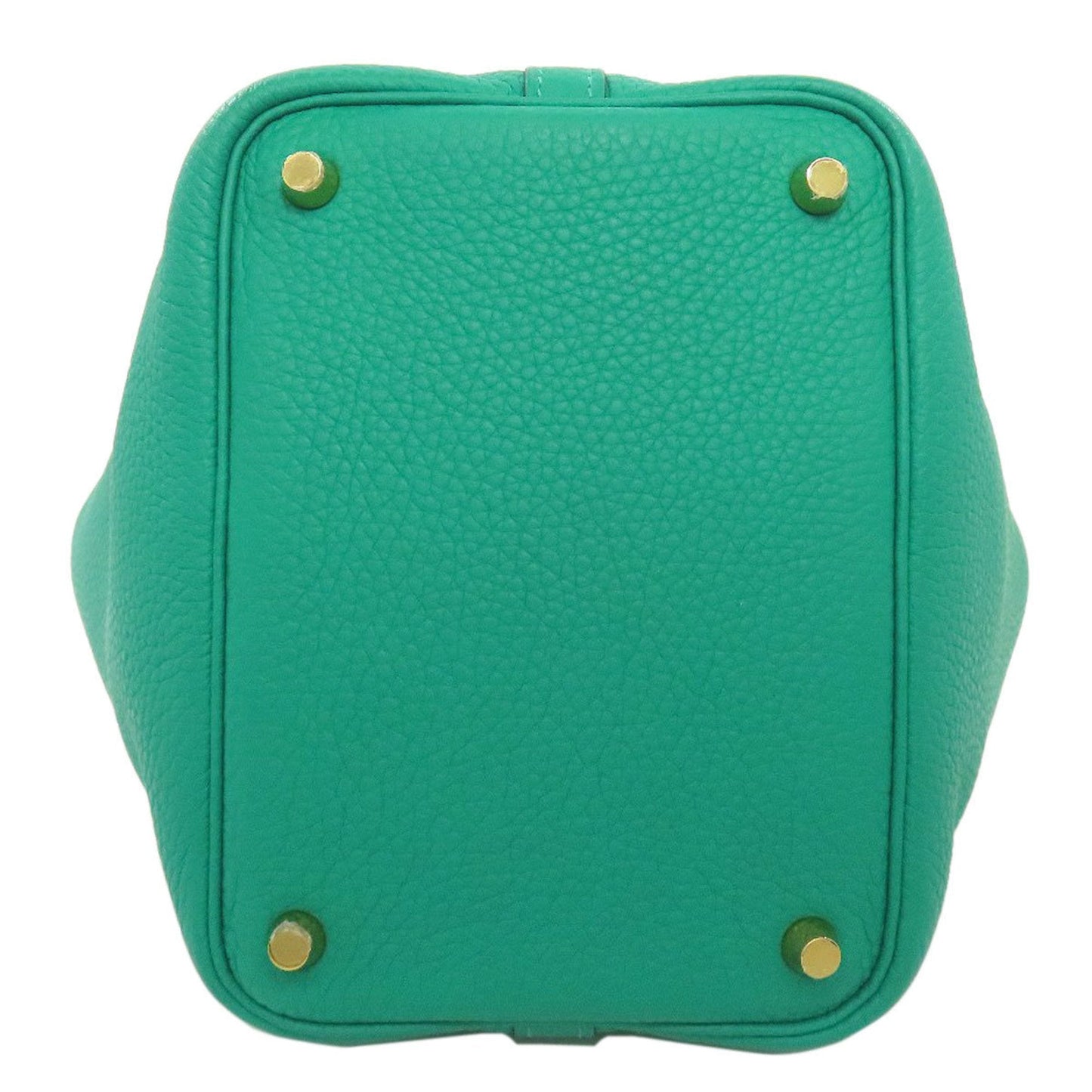 Hermes Green Taurillon Clemence Leather Handbag ( )