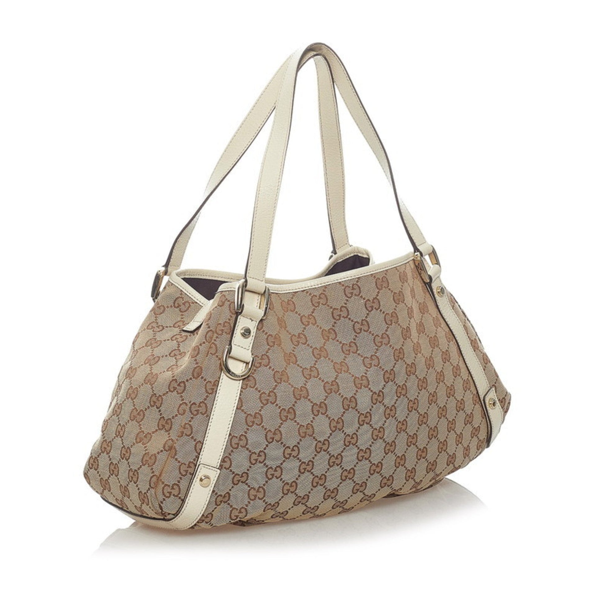 Gucci Lou Leather Canvas Tote