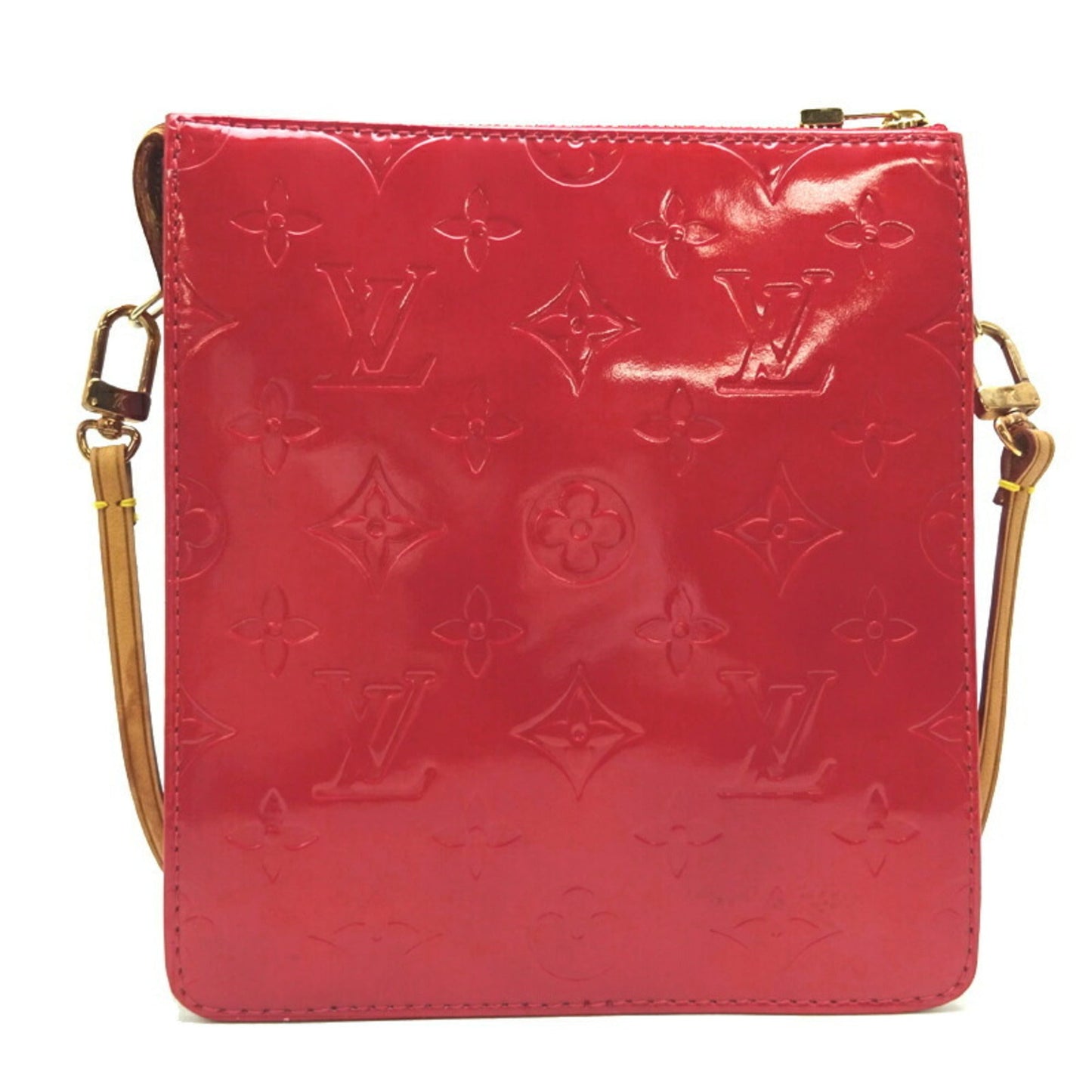 LOUIS VUITTON Mott *There is a crack on the strap Women's shoulder Bag [] Vernis Rouge [Red]