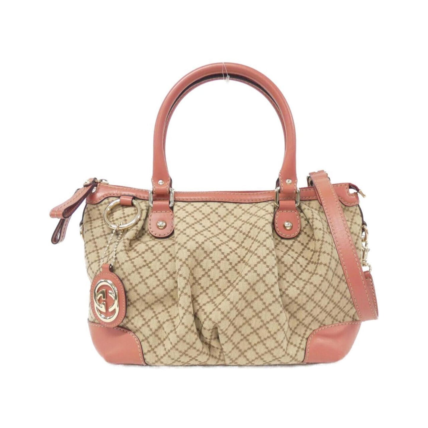 Gucci Leather Canvas Shoulder Bag