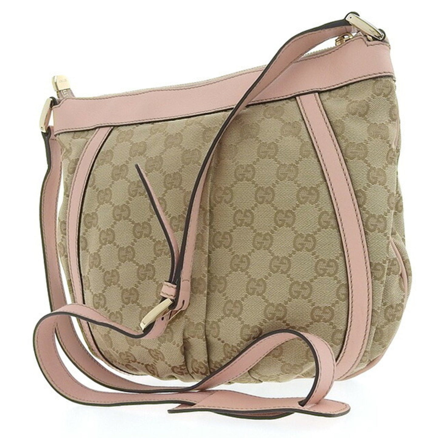 Gucci Lou Pochette Leather Canvas Shoulder Bag