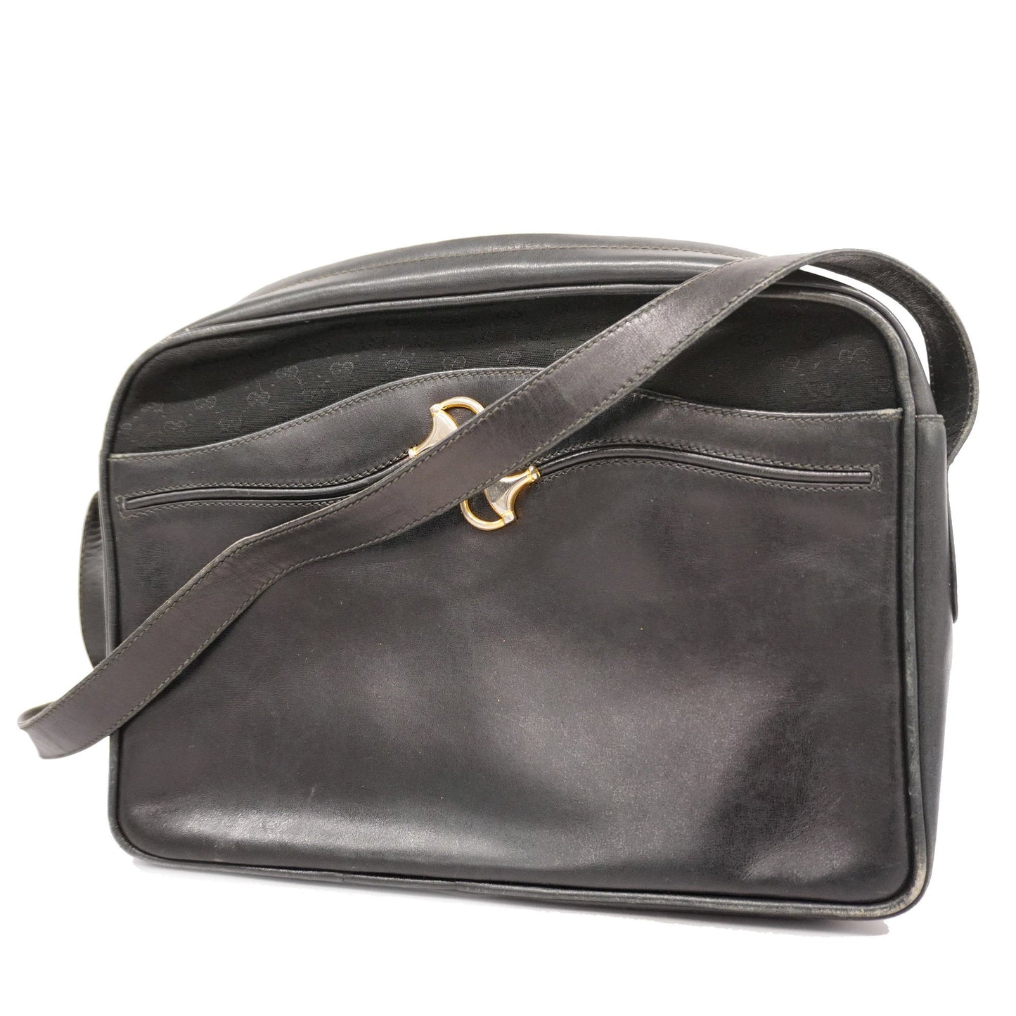 Gucci Leather Canvas Shoulder Bag