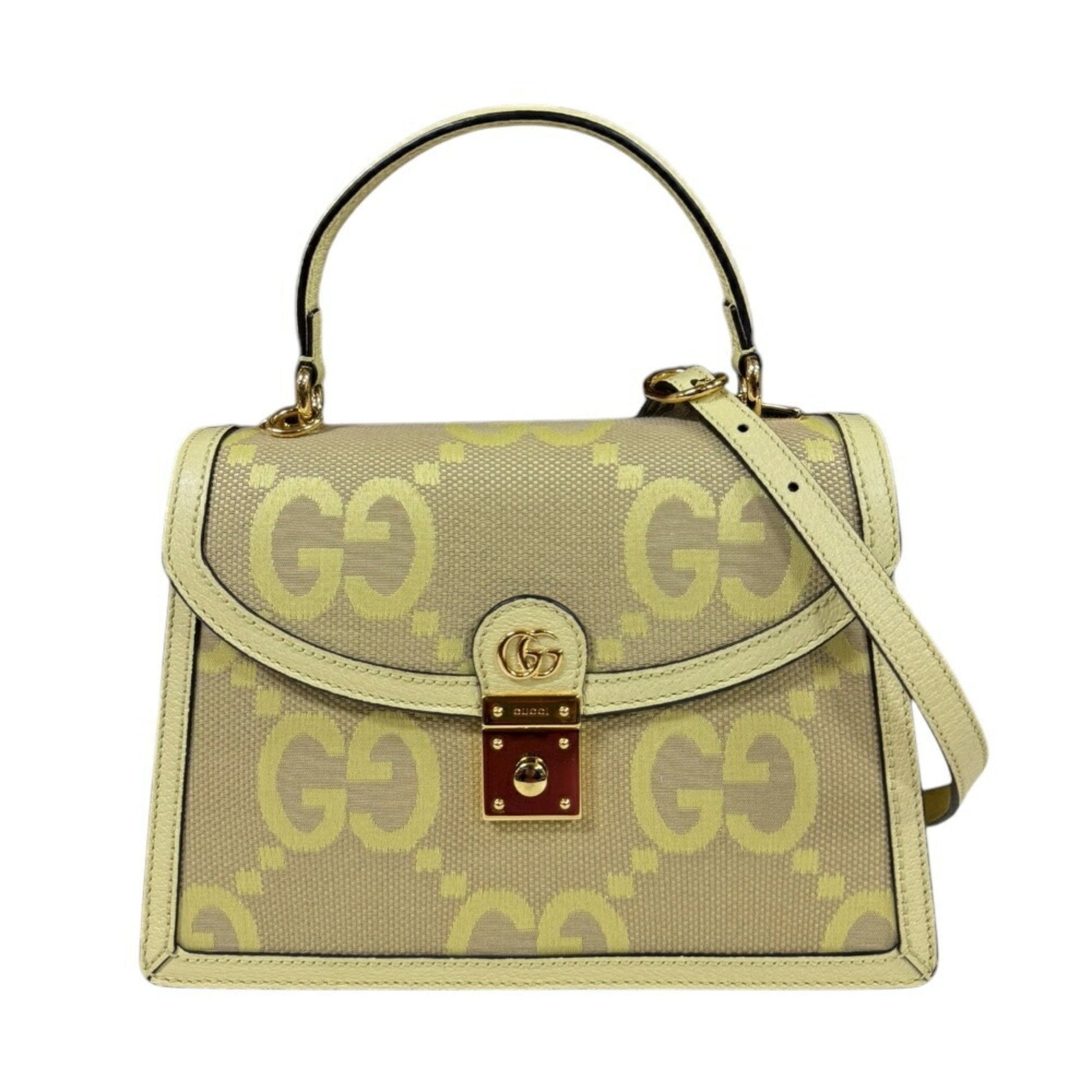 Gucci Leather Canvas Shoulder Bag