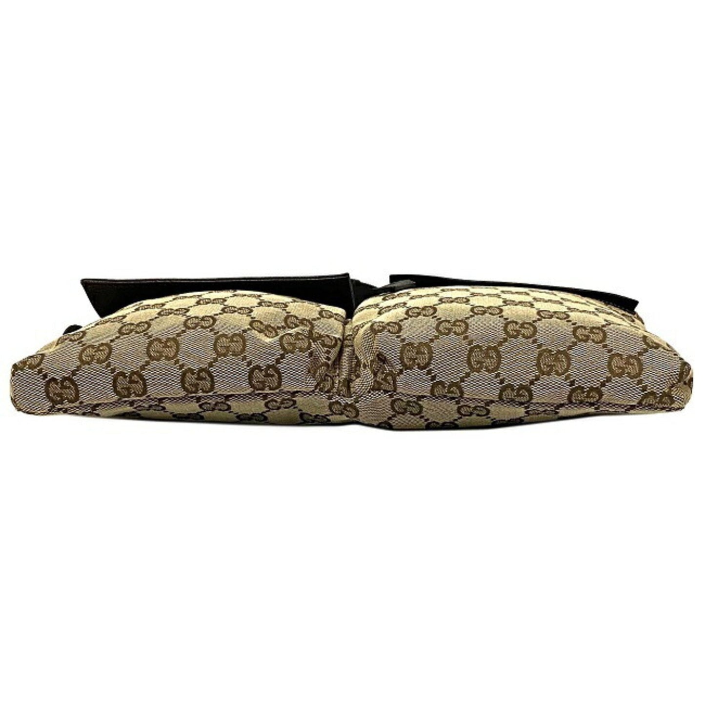 Gucci Brown Leather Canvas Clutch Style 2