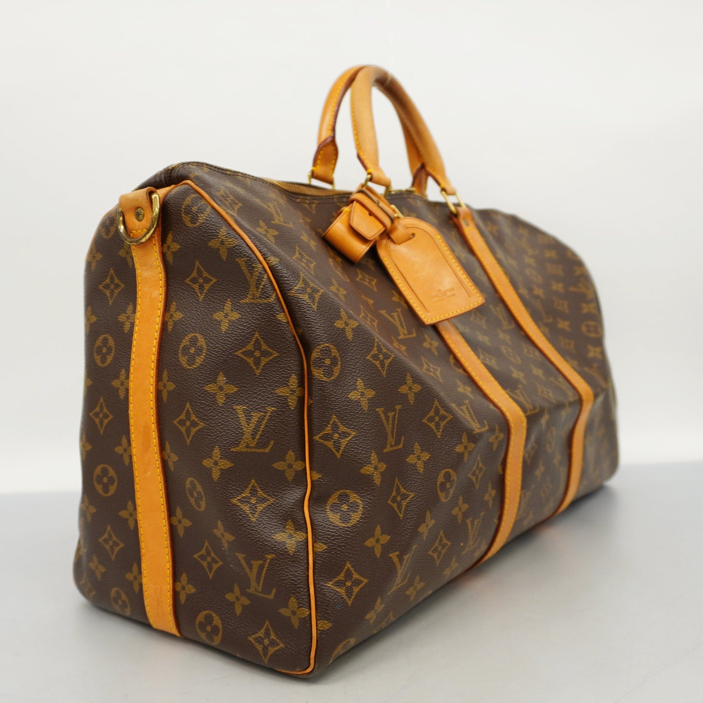 Louis VuittonAuth Monogram Keepol Bandolier 50 Unisex Boston Bag