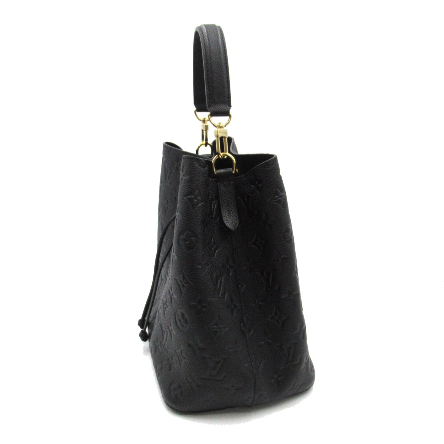 LOUIS VUITTON Neonoe Black Black Monogram empreinte leather Handbag