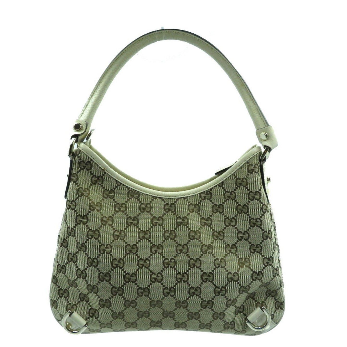 Gucci Lou Leather Canvas Shoulder Bag