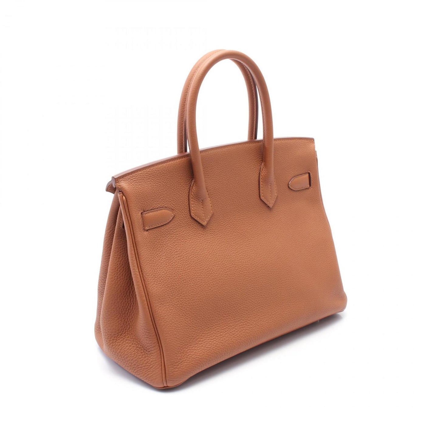 Hermes Brown Gold Yellow Togo Leather Swift Leather Handbag ( )