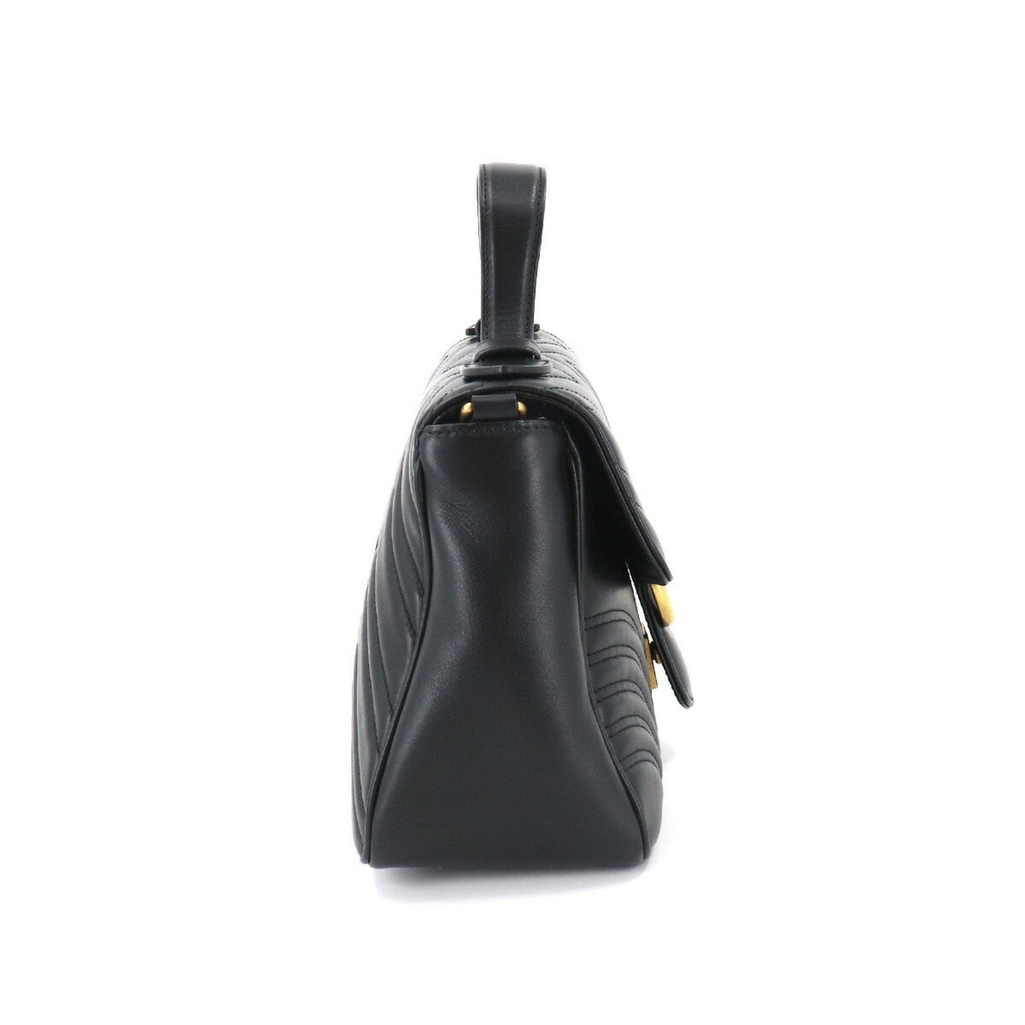 Gucci GG Marmont Black Leather Shoulder Bag Style 3