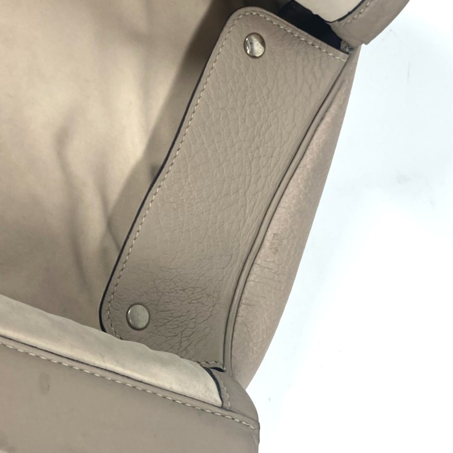 Hermes Equi Grayish Leather Clutch Bag ( )