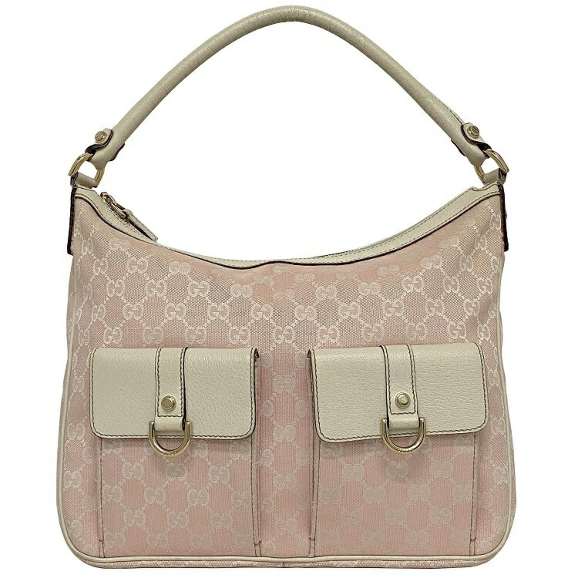 Gucci Lou Leather Canvas Handbag