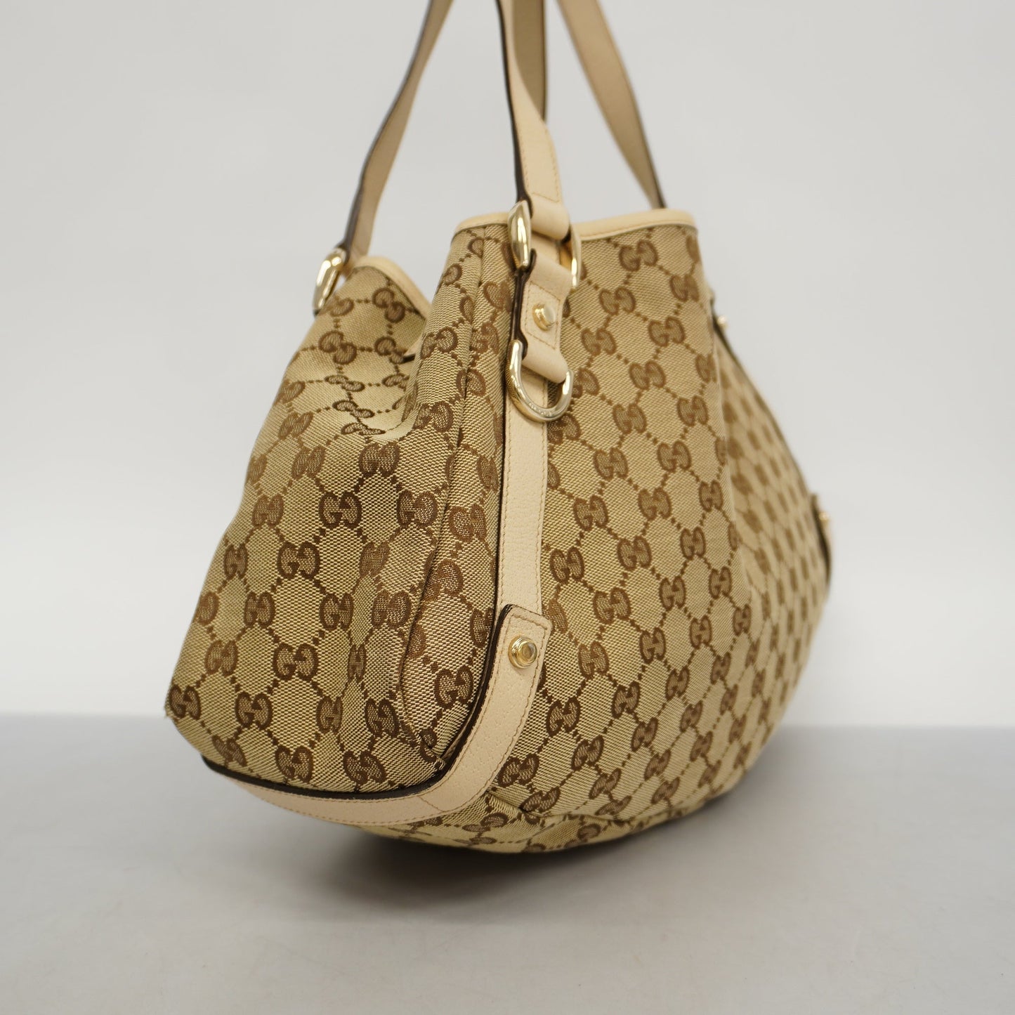 Gucci Leather Canvas Tote