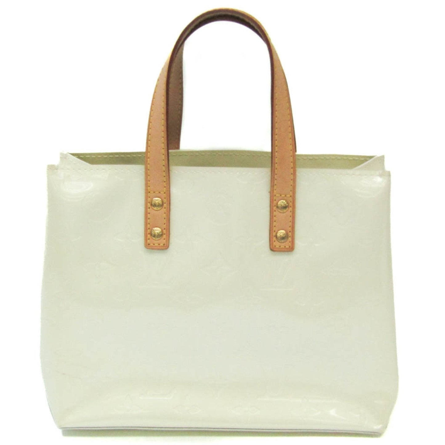 LOUIS VUITTON Monogram Vernis Reade PM Women's HandBag Pearl