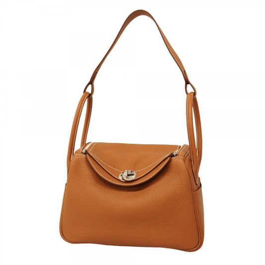 Hermes Gold Taurillon Clemence Leather Handbag ( )